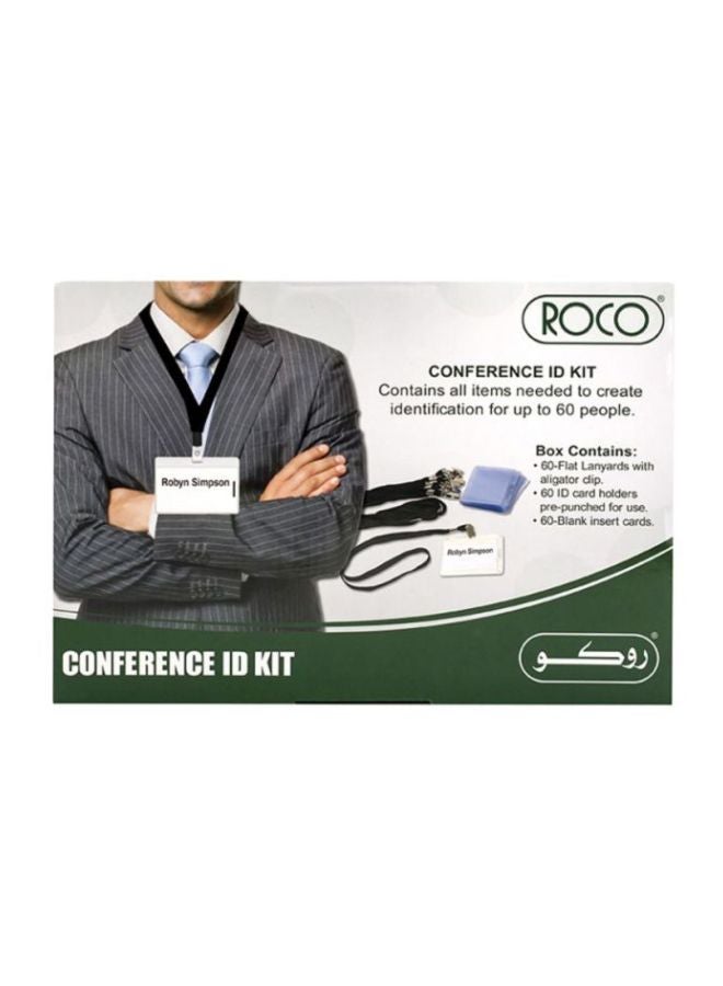 Conference Id Holder Kit Black/Clear