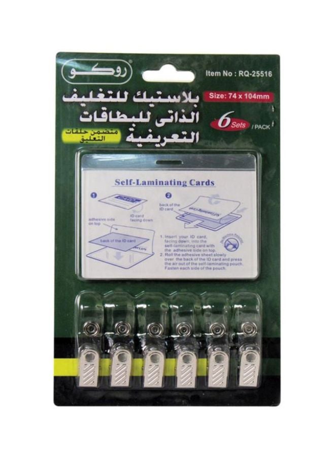 ROCO 6-Piece Self-Laminating Cards Set Silver