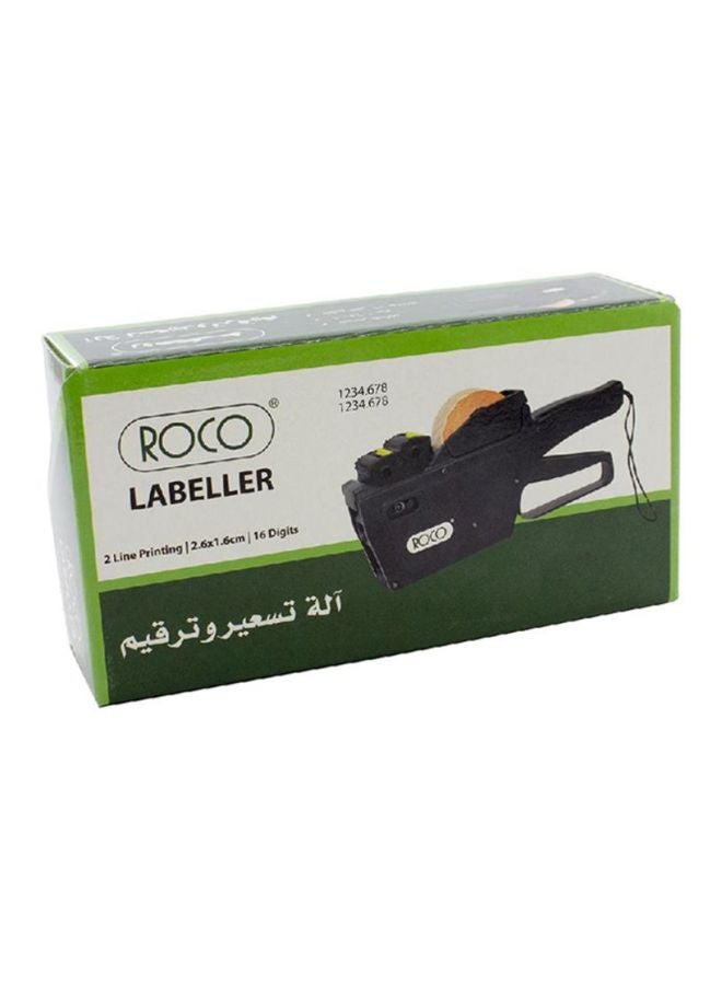 روكو قلم ماركر للتسعير بخط من الجهتين من 8 ألوان أسود