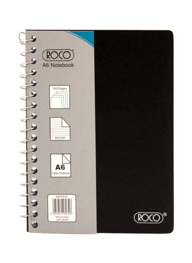 روكو دفتر ملاحظات لليوميات مقاس A6 أسود/رمادي