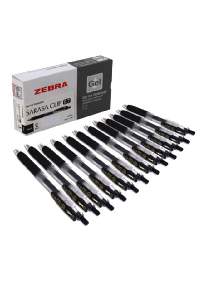 ZEBRA - 12-Piece Sarasa Clip Dry-Ink Pen Set Black - Image 1