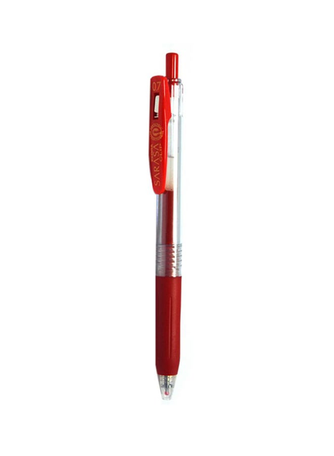 ZEBRA 12-Piece Sarasa Clip Gel Ink Rollerball Pen Set Red/Clear  - Image 1