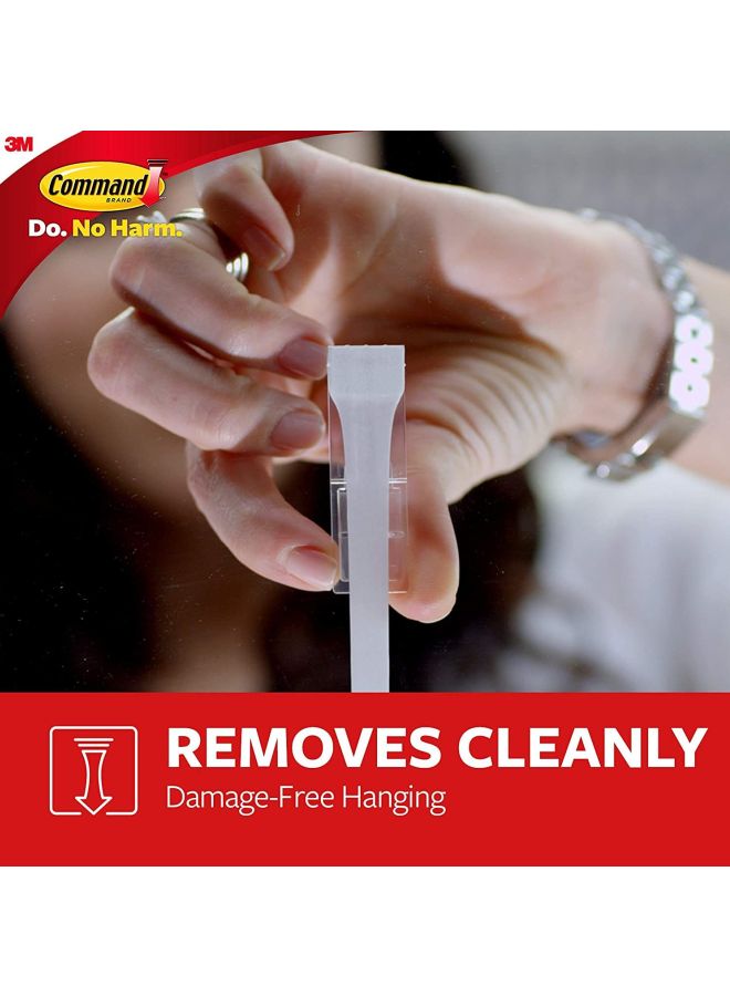 ثري ام طقم علّاقات لاصقة مزدوجة مصنوعة من البلاستيك من كوماند أبيض - Image 5