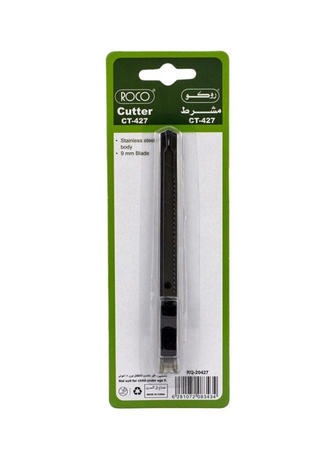 Stainless Steel Retractable Cutter Black