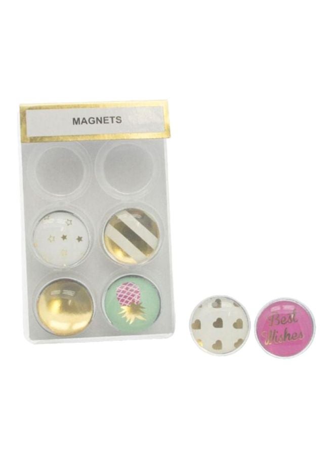 روكو مجموعة قطع مغناطيس دائرية من 6 قطع متعدد الألوان