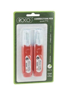 ROCO 2-Piece Quick Dry Correction Pen Set Red/White KSA | Riyadh, Jeddah