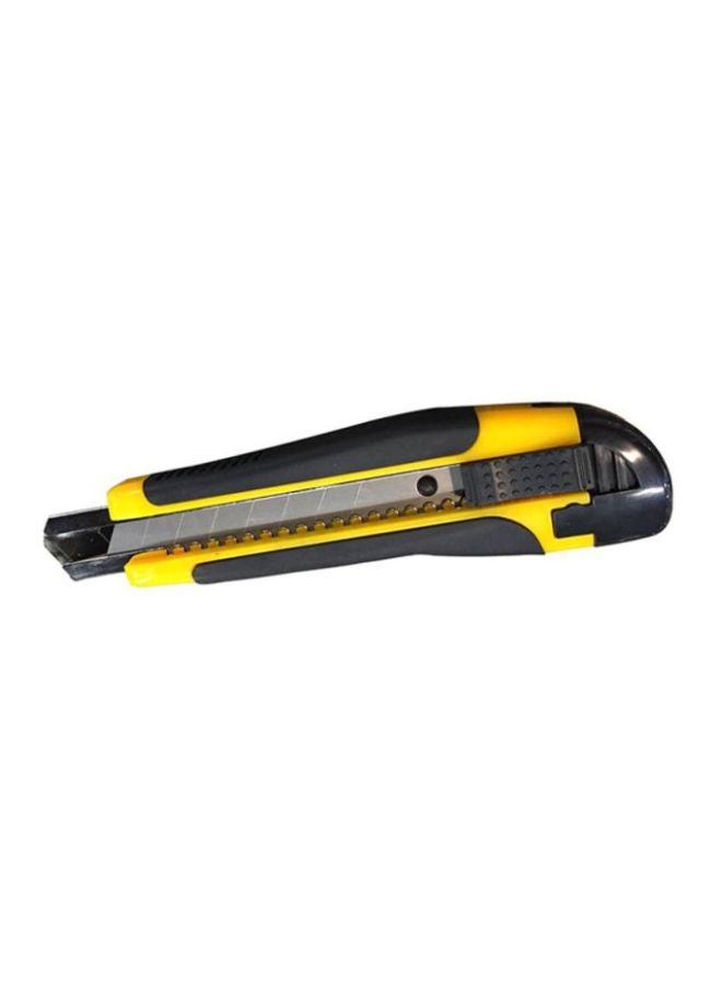 Retractable Cutter With Rubber Grip Black/Yellow