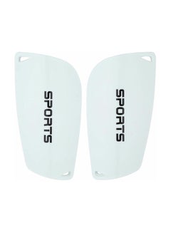 Generic 2-Piece Football Shin Guards Set Small White 8 x 22 x 3cm  - Image 1