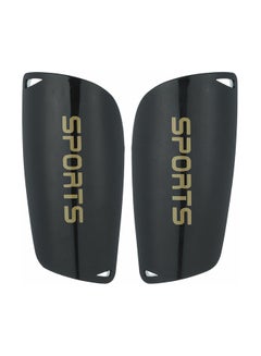 Generic 2-Piece Football Shin Guards Set Large Black 10 x 25 x 4cm  - Image 1