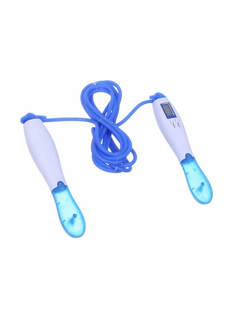 Cordless Digital Jump Rope with Calorie Counter, Adjustable Length for Men, Women - Blue 2meter