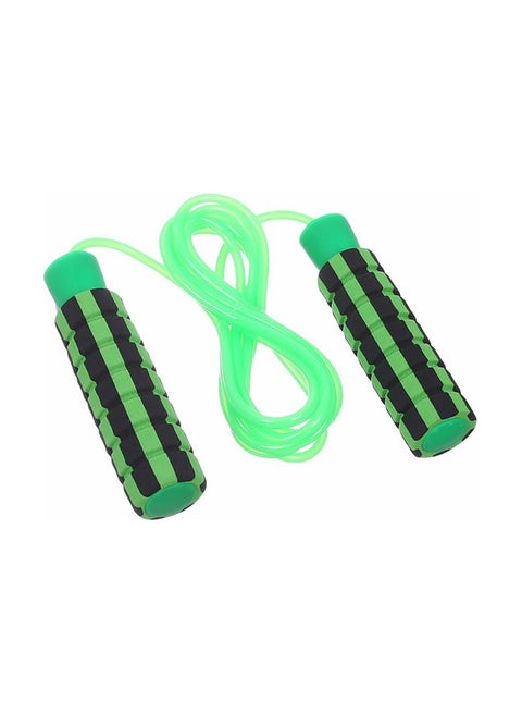 Jump Rope with Premium Bearing with Soft Foam Handle, Adjustable for Fitness Workouts Fat Burning, Ideal for Women Men Kids - Green 2meter