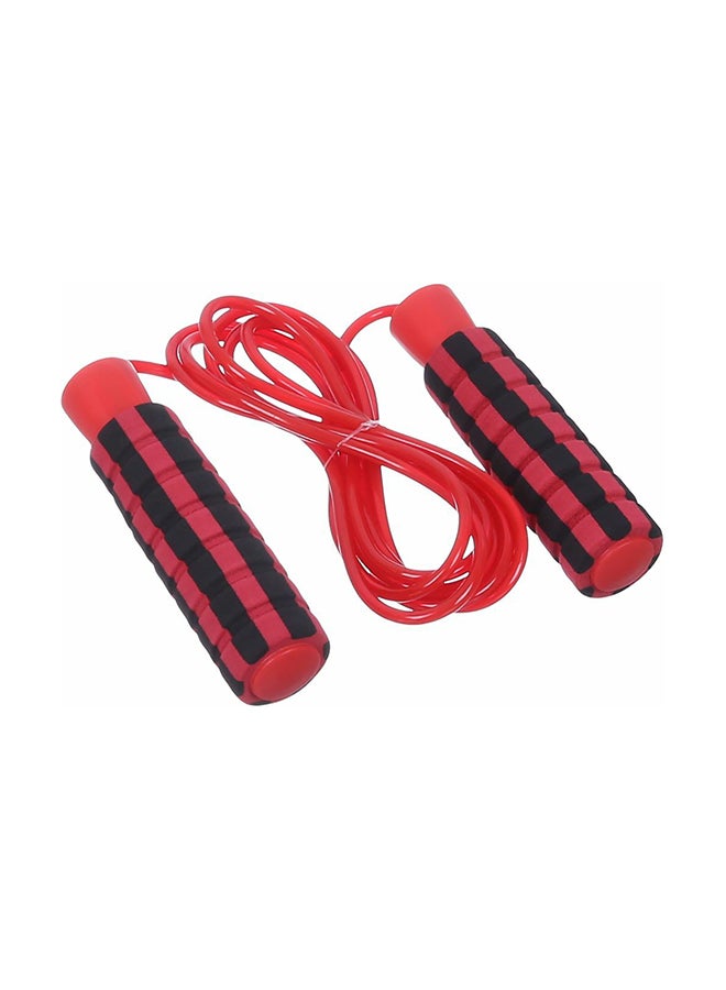 Jump Rope with Premium Bearing with Soft Foam Handle, Adjustable for Fitness Workouts Fat Burning, Ideal for Women Men Kids - Red 2meter