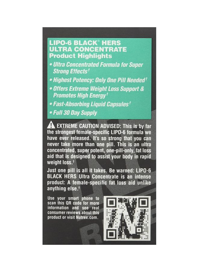 Nutrex Research - Lipo-6 Black Ultra Concentrate Dietary Supplement - 60 Capsules - Image 1
