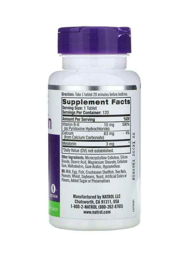 مكمل غذائي ميلاتونين للنوم - 120 قرصاً - Image 2