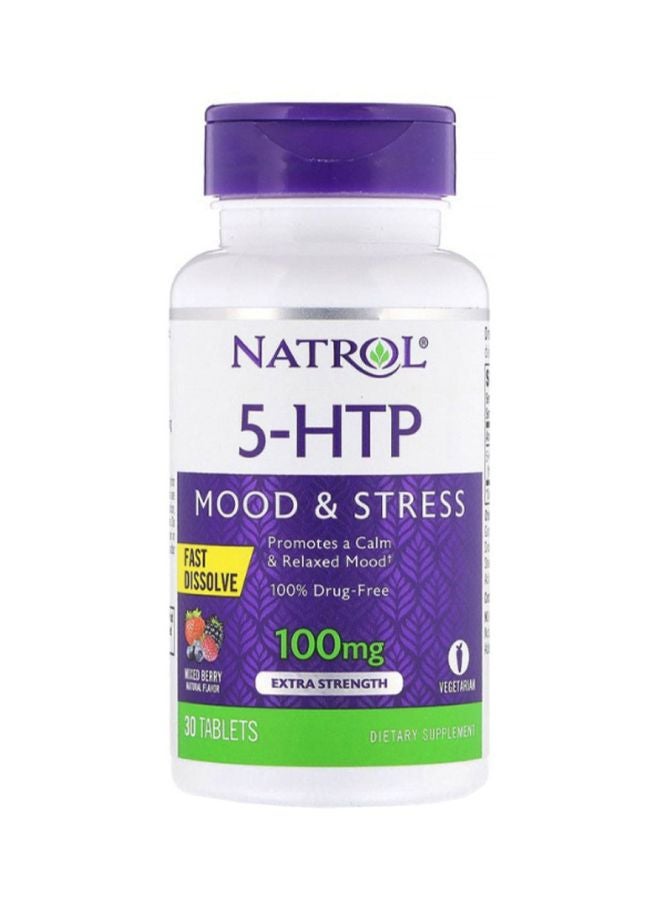 مكمل غذائي فايف إتش تي بي سريع الذوبان بنكهة التوت البري 100 ملجم - 30 قرصاً - Image 1