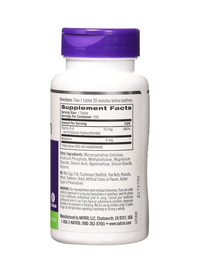 NATROL Melatonin Time Release Dietary Supplement 5mg - 100 Tablets  - Image 3