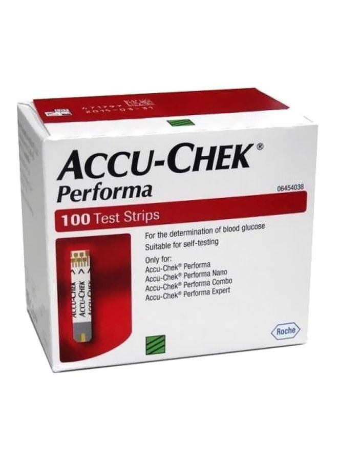 ACCU-CHEK 100-Piece Performs Test Strips 