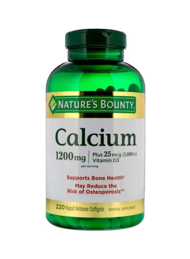 Calcium Plus Vitamin D3 Supplement 1200 mg - 220 Softgels - v1599556636/N33014462A_1