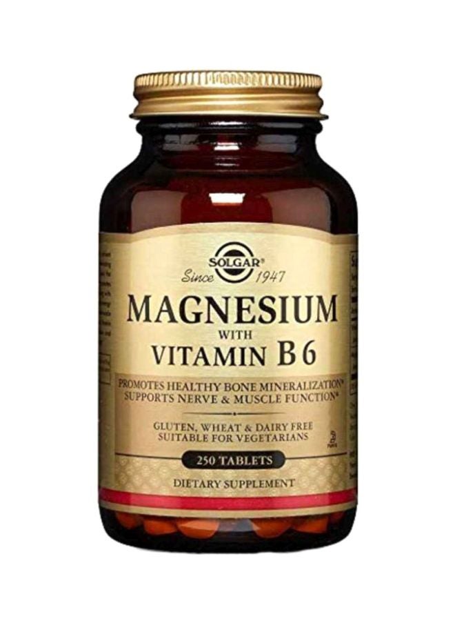 Solgar - Magnesium With Vitamin B6 - 250 Tablets - Image 1