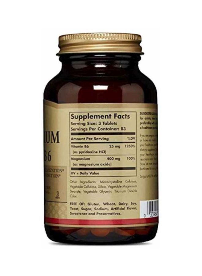 Solgar - Magnesium With Vitamin B6 - 250 Tablets - Image 1