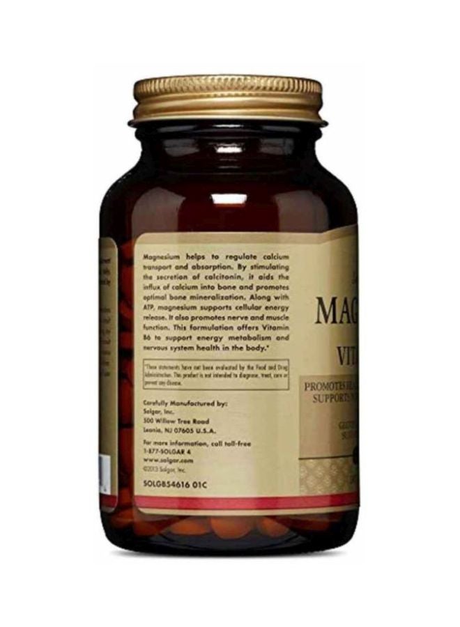 Solgar - Magnesium With Vitamin B6 - 250 Tablets - Image 1