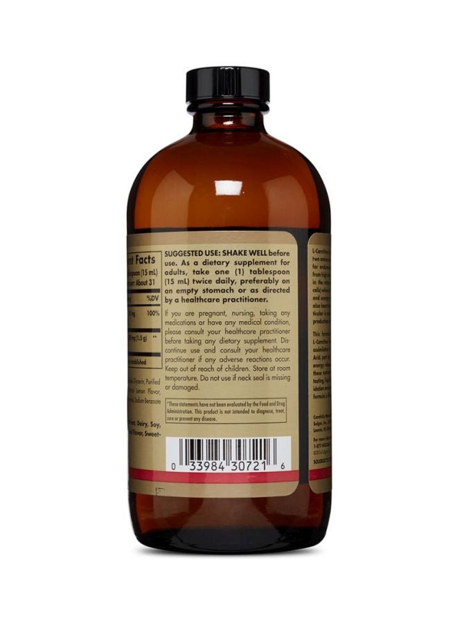 Solgar - L-Carnitine Liquid Lemon - Image 1