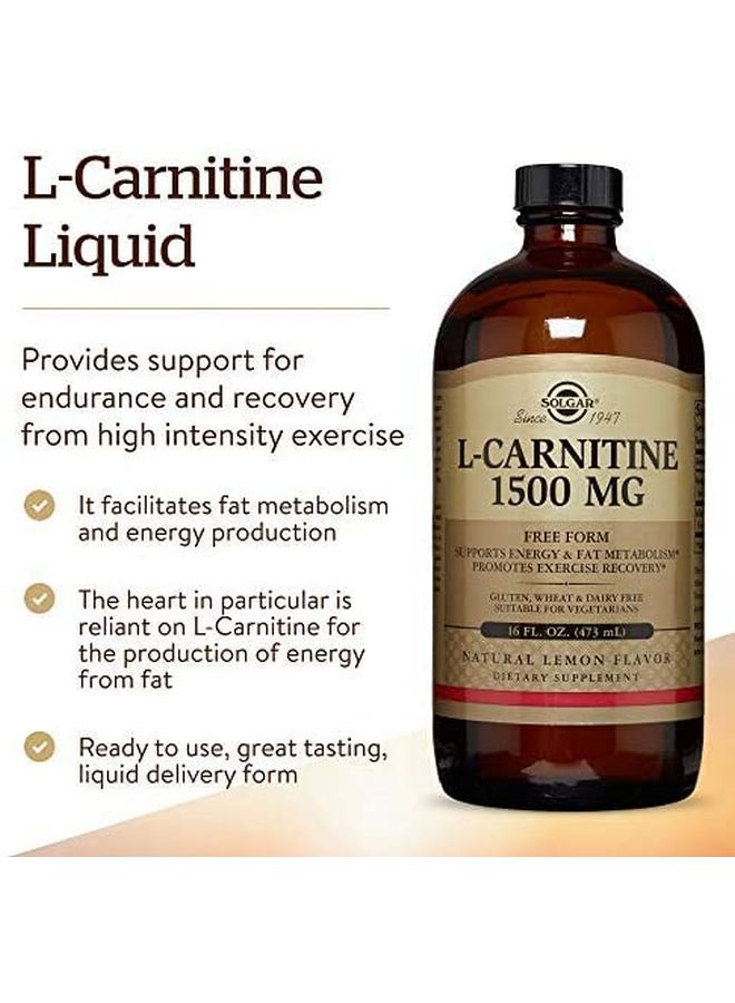 Solgar - L-Carnitine Liquid Lemon - Image 1