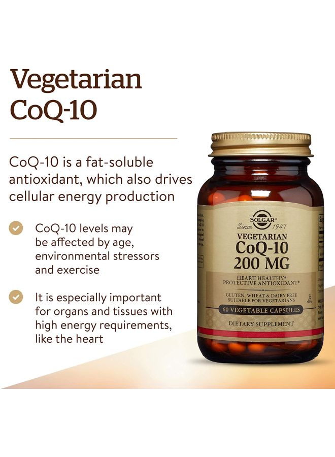 Solgar CoQ-10 Dietary Supplement - 60 Vegetable Capsules - Image 4