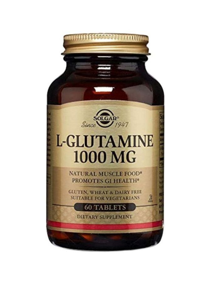 Solgar L-Glutamine Natural Muscle Food 1000mg - 60 Tablets - Image 1