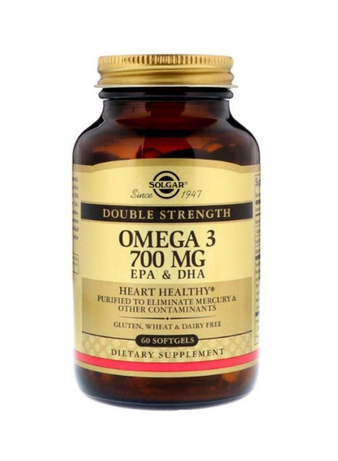 Solgar Double Strength Omega 3 700 MG - 60 Softgels - Image 1