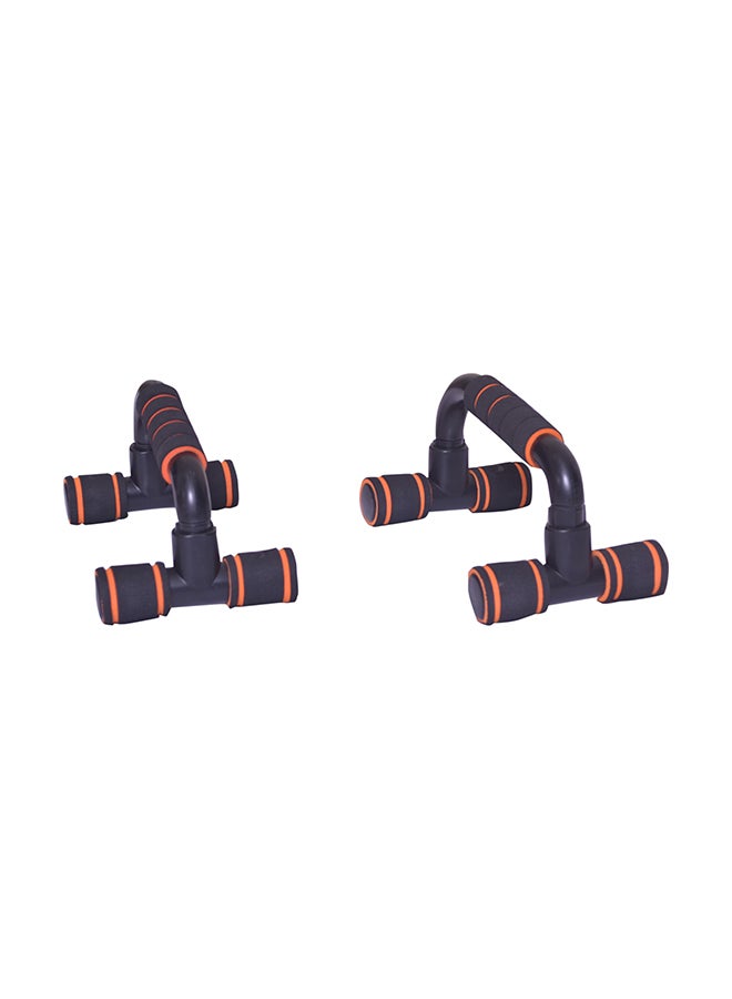 2-Piece Push up Stand set Black Orange 22 x 8 x 115cm