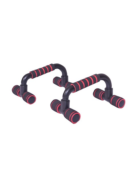 2-Piece Push up Stand set Black Red 24 x 8 x 115cm