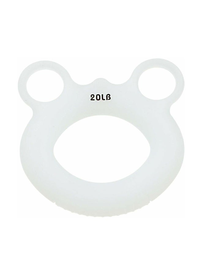 Silicone Exercises Hand Grip 20 lb White 10 x 8 x 3cm - Image 1