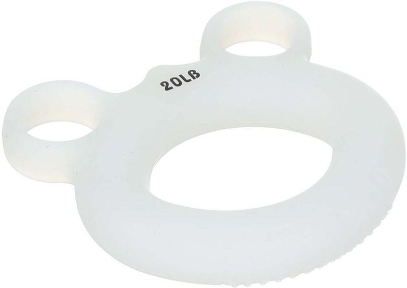 Silicone Exercises Hand Grip 20 lb White 10 x 8 x 3cm - Image 2