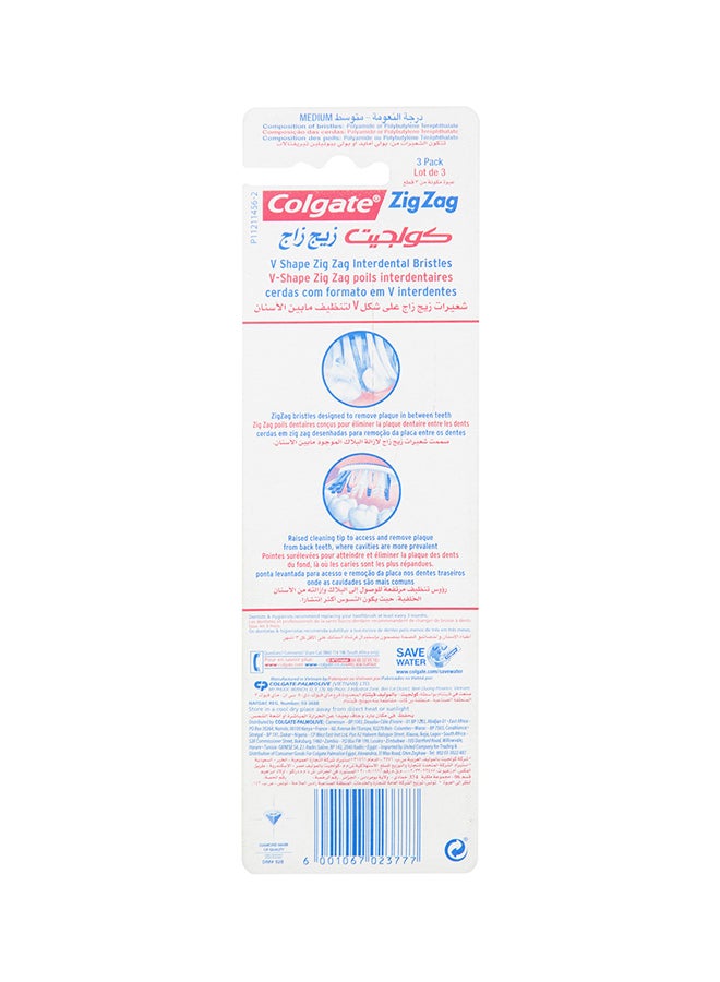 Colgate - 3-Piece Zigzag Toothbrush Multicolour M - Image 1