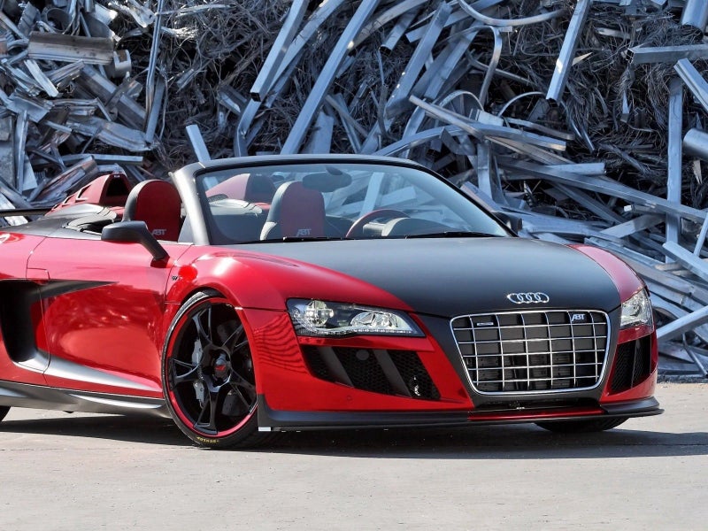 Fast Print Audi R8 Themed Wall Sticker Beige/Black/Red