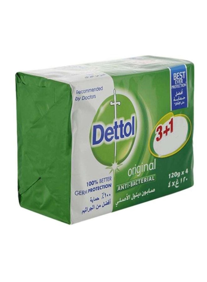 Dettol Original Anti-Bacterial Soap Bar, 120g × 3+1 Free  - Image 3