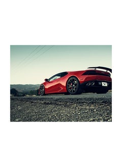 Lamborghini Themed Self Adhesive Wall Sticker Multicolour 140x105cm