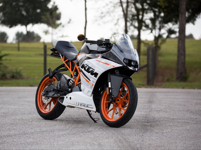 فاست برينت ملصق جداري بتصميم دراجة كيه تي إم النارية رمادي/أخضر/أسود 100x75سم