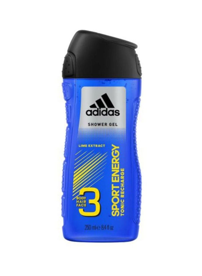 اديداس جل استحمام سبورت إنيرجي 3 في 1 مغذٍ ومنعش 250ملليلتر