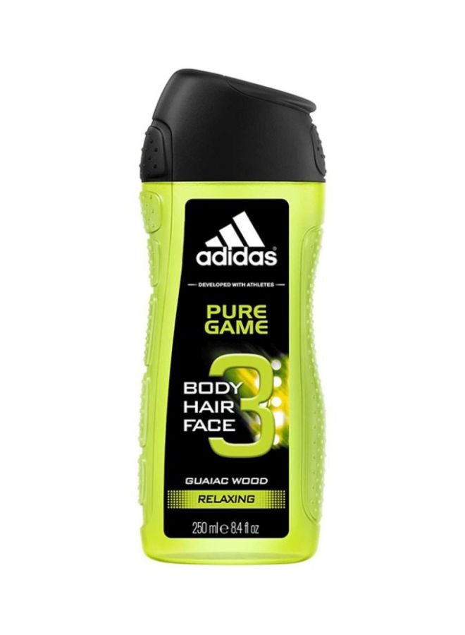 Adidas 3-In-1 Pure Game Shower Gel 250ml - Image 1