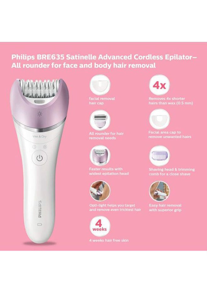 Philips - Satinelle Prestige Wet And Dry Epilator Accessories White/Purple - Image 1