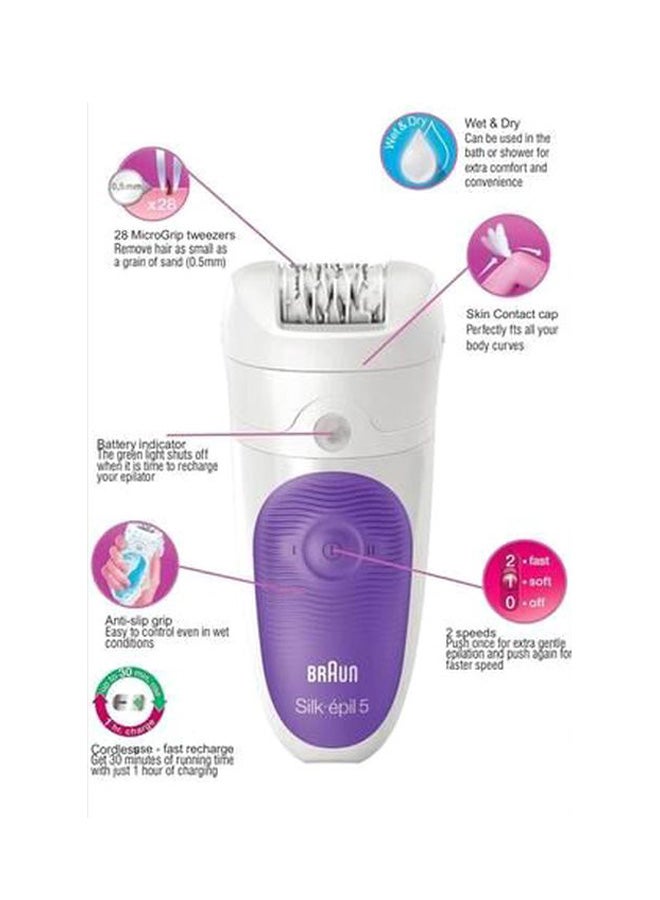 براون ماكينة إزالة الشعر سيلك إيبل 5 أبيض/أرجواني - Image 3