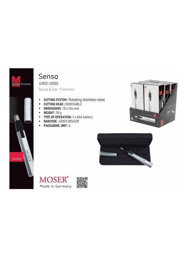 MOSER - Senso Nose And Ear Hair Trimmer Silver - Image 1