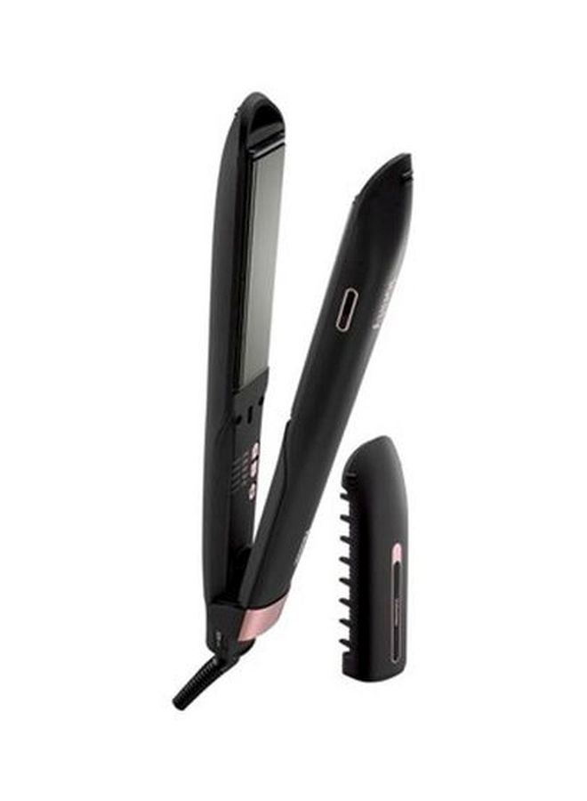 Panasonic Hair Straightener Ionity Curl Volumize Keratin Coconut Oil Infused Ceramic Plates, One Size, 5 Heat Settings, Eh-Hv70 Black/Rose Gold 32 x 310 x 45ml  - Image 3