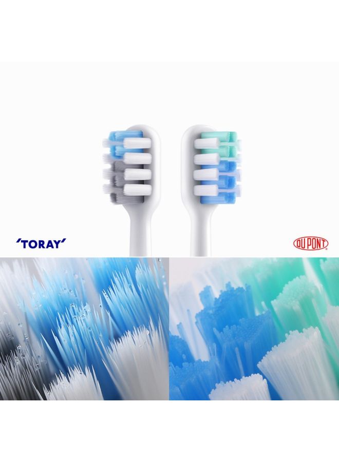 Xiaomi 2-Piece Electric Heads Cleaning type Toothbrush Set White 23.2 x 2.5cm - Image 2