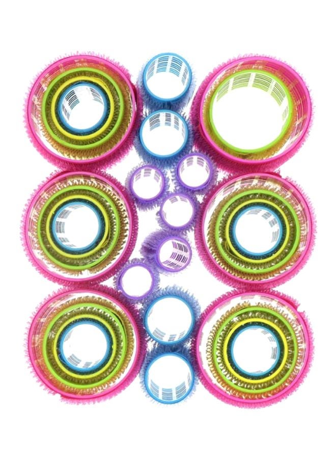 CONAIR 31-Piece Self Grip Roller Voluminous Curls Set Pink/Blue/Purple  - Image 1