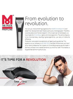 Chrom2 Style Professional Cord Cordless Hair Clipper Black 270grams - v1599560831/N23347608A_7