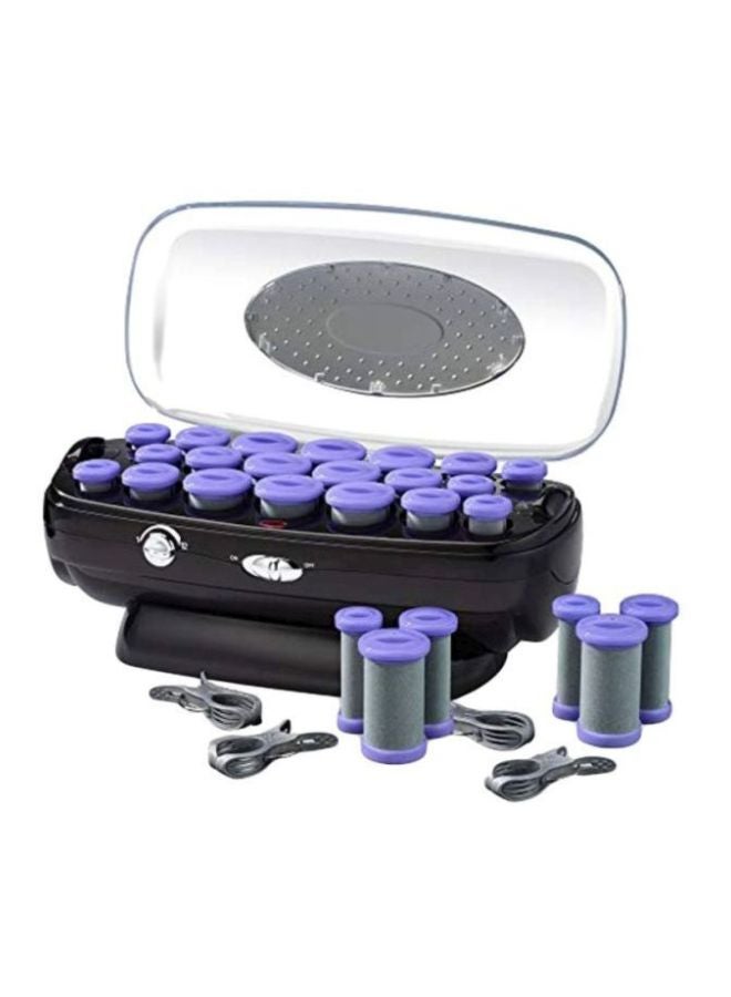 CONAIR - 20-Piece Ceramic Flocked Rollers With Ionic Generator Grey/Purple - Image 1
