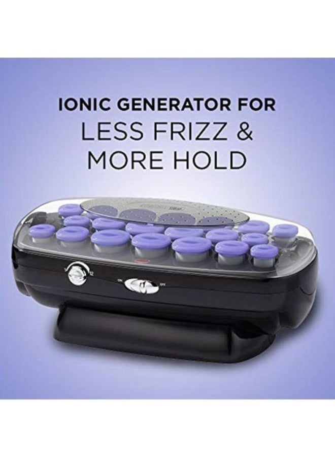 CONAIR - 20-Piece Ceramic Flocked Rollers With Ionic Generator Grey/Purple - Image 1